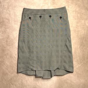 Y2K Asymmetrical Plaid Midi Pencil Skirt Pleated Hi Low Streetwear Punk Office